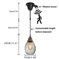 thumbnail image 2 of KAYYELAMP 3.2ft Adjustable Cord H-Type Motion Sensor Track Pendant E26 Walnut Base Black Hollow Shade Hanging Light Vintage Decor for Kitchen Home Office 1 Pcs(No Bulb, Track), 2 of 5