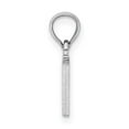 thumbnail image 2 of 10K White Gold Polished V Block Initial Charm, 2 of 4