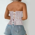 thumbnail image 4 of Boned Corset Top for Cosplay: Sleeveless Lace-Up Bustier for Women for Costume Parties and Body Shaping Lingerie, 4 of 6