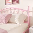 thumbnail image 2 of 4 EVER WINNER Full Size Metal Platform Bed Frame with Heart-Shaped Decorative Headboard and Footboard, 12.2" Under bed Storage Space, Pink, 2 of 9