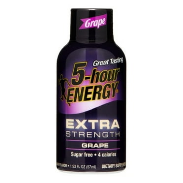 5-Hour Energy Extra Strength Energy Shots, Grape (Pack of 10)