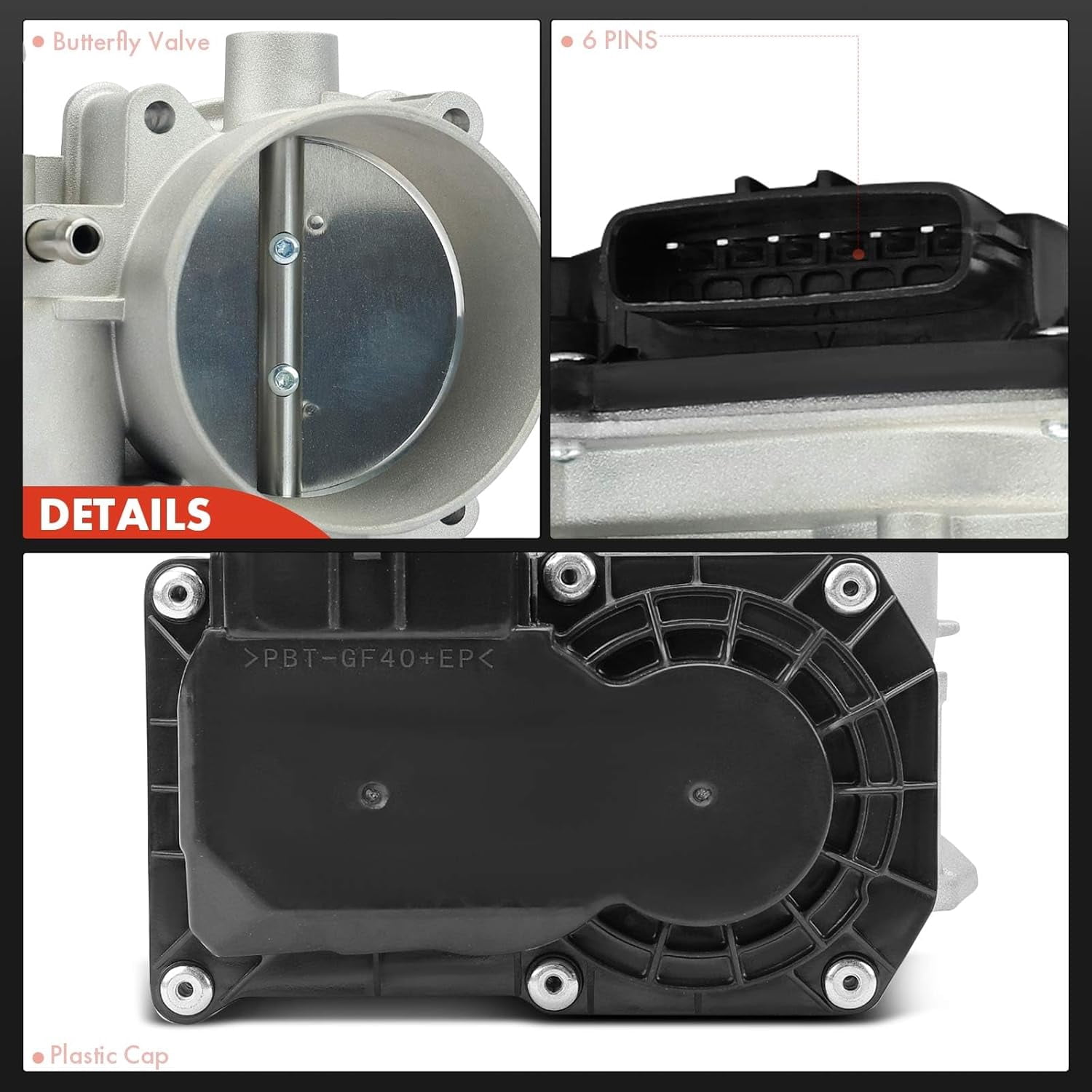 A-Premium Electronic Throttle Body Compatible with Toyota Tundra 2010-2019 4.6L Sequoia 2010-2012 4.6L & Lexus GX460 2010-2021 4.6L - Replace# 220300S021 2203038041