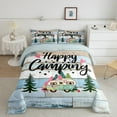 thumbnail image 2 of Erosebridal Cartoon Car Bedding King Comforter Set,Happy Camping Comforter Sets King Size,Lodge Cabin Duvet Insert,Breathable Boys Bedroom Decor,Reversible,3pcs, 2 of 8