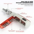 thumbnail image 6 of Fufafayo 2Pcs Ratchet Screwdriver, Multi-angle Universal Screwdriver, Multifunctional Combination Tool, 14 in 1 Screwdriver Set for Home Repair, DIY, Workshop, 6 of 9