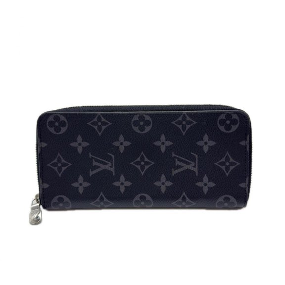 Pre-Owned LOUIS VUITTON Louis Vuitton Monogram Eclipse Zippy Wallet Vertical M62295 Long Black...