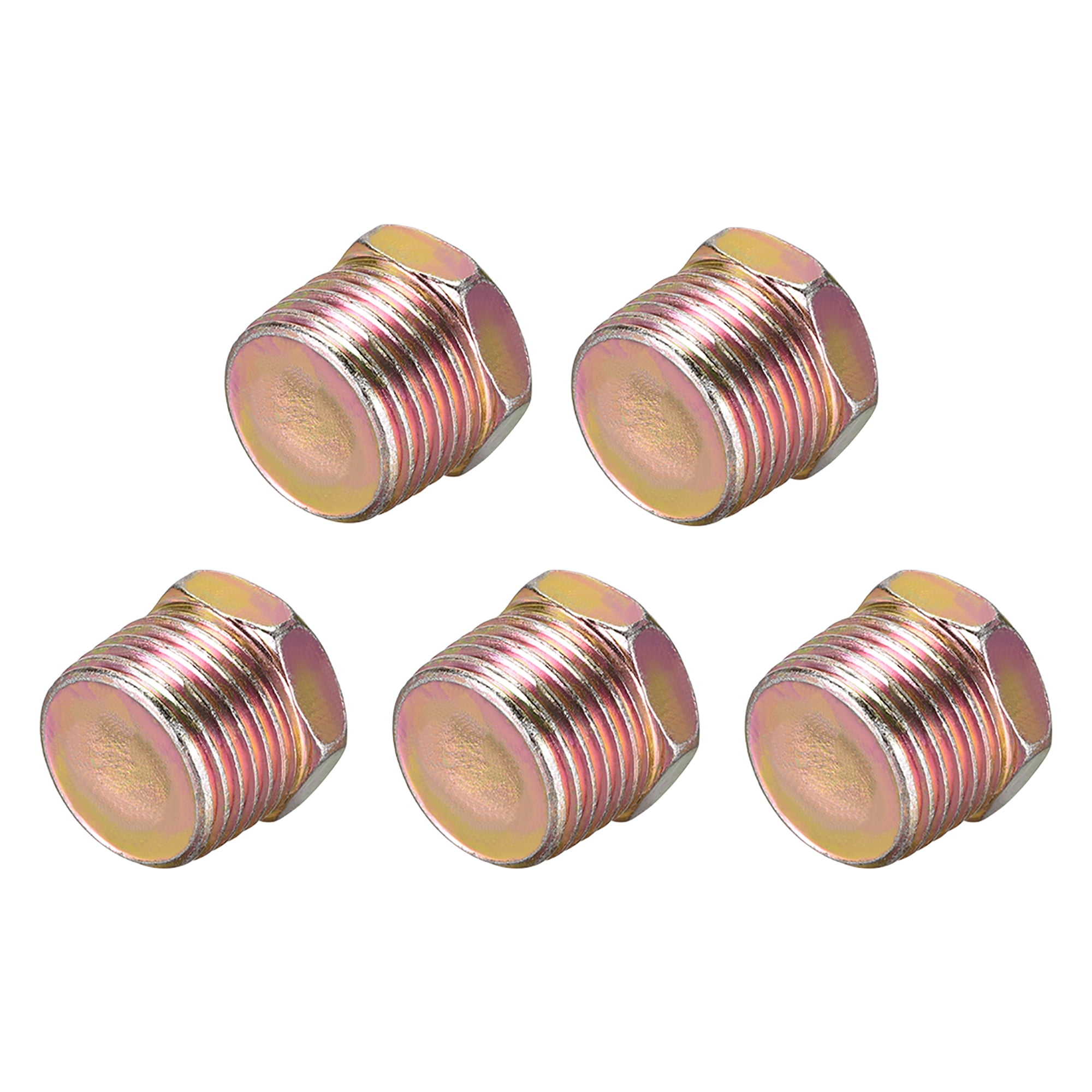 G1 2 Male Thread Plugs Carbon Steel Outer Hex Thread Socket Bung Plug 