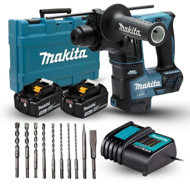 Martillo Rotativo Inalámbrico Makita 18v + Brocas Cinceles