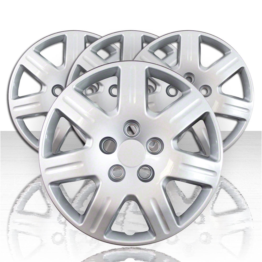 Set of Four 16" Silver Hubcap Wheel Covers for 2006-2011 Honda Civic (Bolt-on)