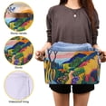 thumbnail image 3 of Yayeee 2 Pack Canvas Storage Basket with Handles for Shelves Fabric Bins Closet Organizer, Art Path, 3 of 8