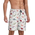 thumbnail image 2 of Sikiie Cute Dinosaur Mens Pajama Shorts, Lightweight Lounge Pant with Pockets Soft Sleep Pj Shorts for Men3X-Large, 2 of 6