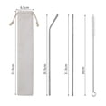 thumbnail image 1 of Bdday 304 Color Metal Stainless Steel Straws Portable Set Reusable Bar Drinks Milk Tea Straws, 1 of 1