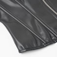 thumbnail image 5 of Ynynloco Womens Faux Leather Zipper Front Bustier Corset Top Sweetheart Neckline Top, 5 of 5
