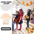 thumbnail image 3 of Latex Bald Head Cap Bald Head Cover Headwear Khaki Cosplay Prop 1Set, 3 of 3