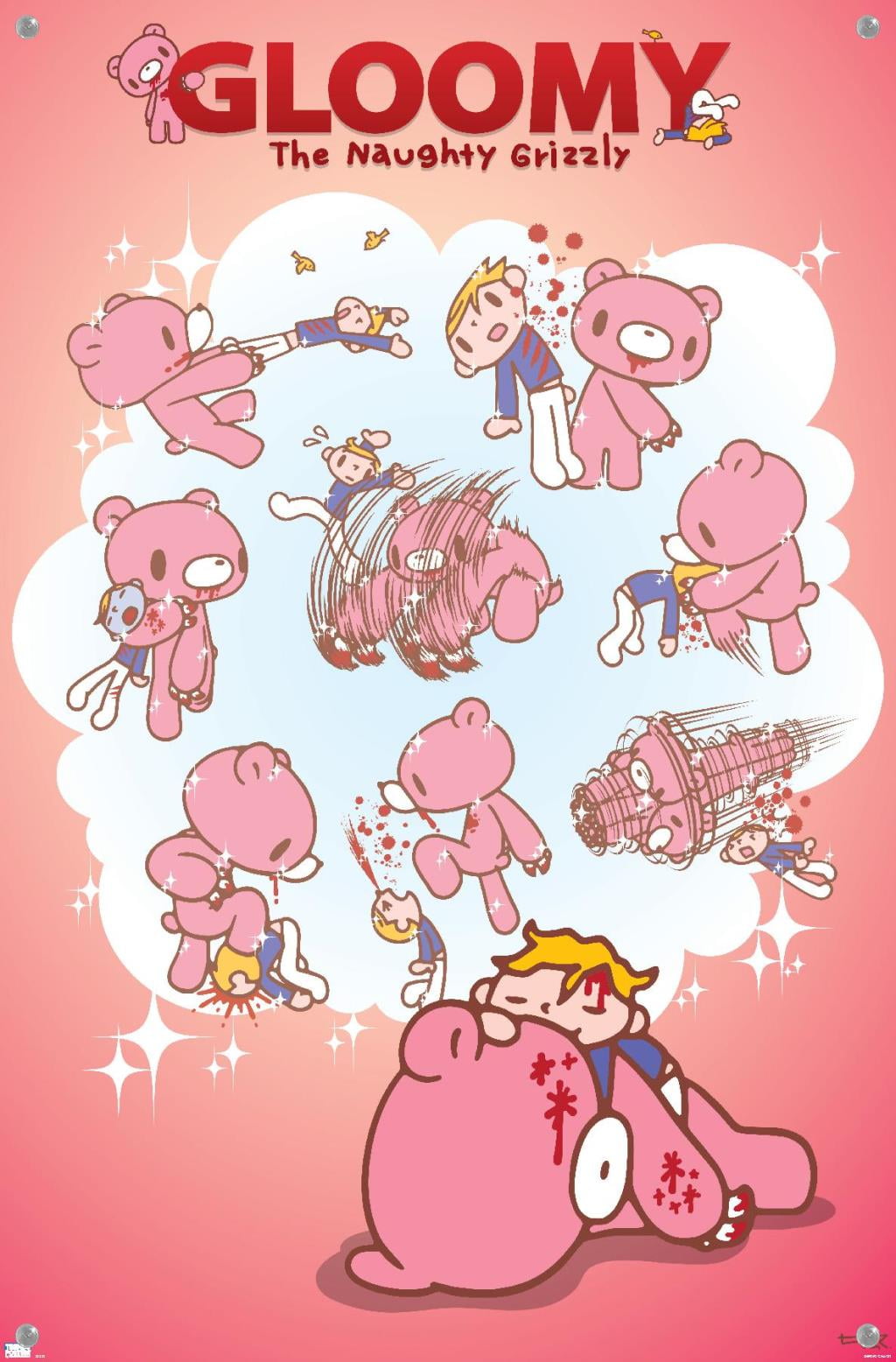 Gloomy Bear - Dreaming Wall Poster with Push Pins, 14.725