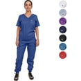 thumbnail image 1 of Uniforme Medico Pijama Quirurjica Mujer Jumper Conjunto CH Color Azul Acero, 1 of 5