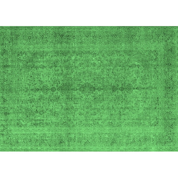 Ahgly Company Indoor Rectangle Persian Emerald Green Traditional Area Rugs, 3' x 5'