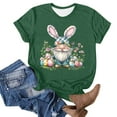 thumbnail image 4 of QUNYINEY Pullover Womens Shirts Casual Easter Short Sleeve Crew Neck Tops Loose Womens Tops, 4 of 4