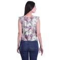 thumbnail image 3 of Moomaya Hauts en Jersey de Coton pour Femmes Sans Manches Imprimé Col Rond Tenue Décontractée, 3 of 4