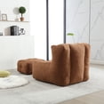 thumbnail image 4 of Bean Bag Chair with Ottoman, Soft Lazy Sofa Chair with Memory Foam, Accent Chair with Filler, Indoor Modern Focus Chair for Living Room, Bedroom, Apartment, 4 of 9