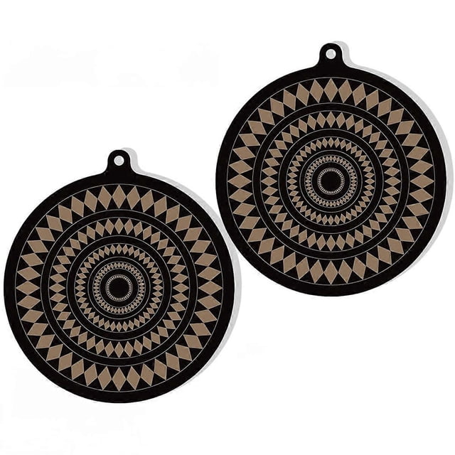 2 PCS Thermochromic Silicone Induction Cooktop Protector Mat - Non-Slip Induction Cooktop Mat for Induction Cookware
