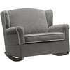 Baby Relax Lainey Wingback Chair and a Half Rocker Graphite Gray