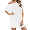 thumbnail image 2 of Vestidos De Camiseta, Vestido De Camiseta, Moderno, Simple, Color Vivo, Cuello Redondo Modal Premium Para Mujer ANGGREK HD1711, 2 of 5