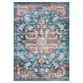 thumbnail image 2 of GlowSol 9'x12' Area Rug Vintage Medallion Print Rug, Non Slip Low Pile Boho Soft Floral Accent Rugs for Living Room Bedroom, Blue, 2 of 8