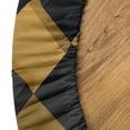 thumbnail image 5 of Ambesonne Checkered Fitted Round Tablecloth, Vintage Square Pattern, 45"- 56" Diameter, Charcoal Grey Pale Coffee, 5 of 5