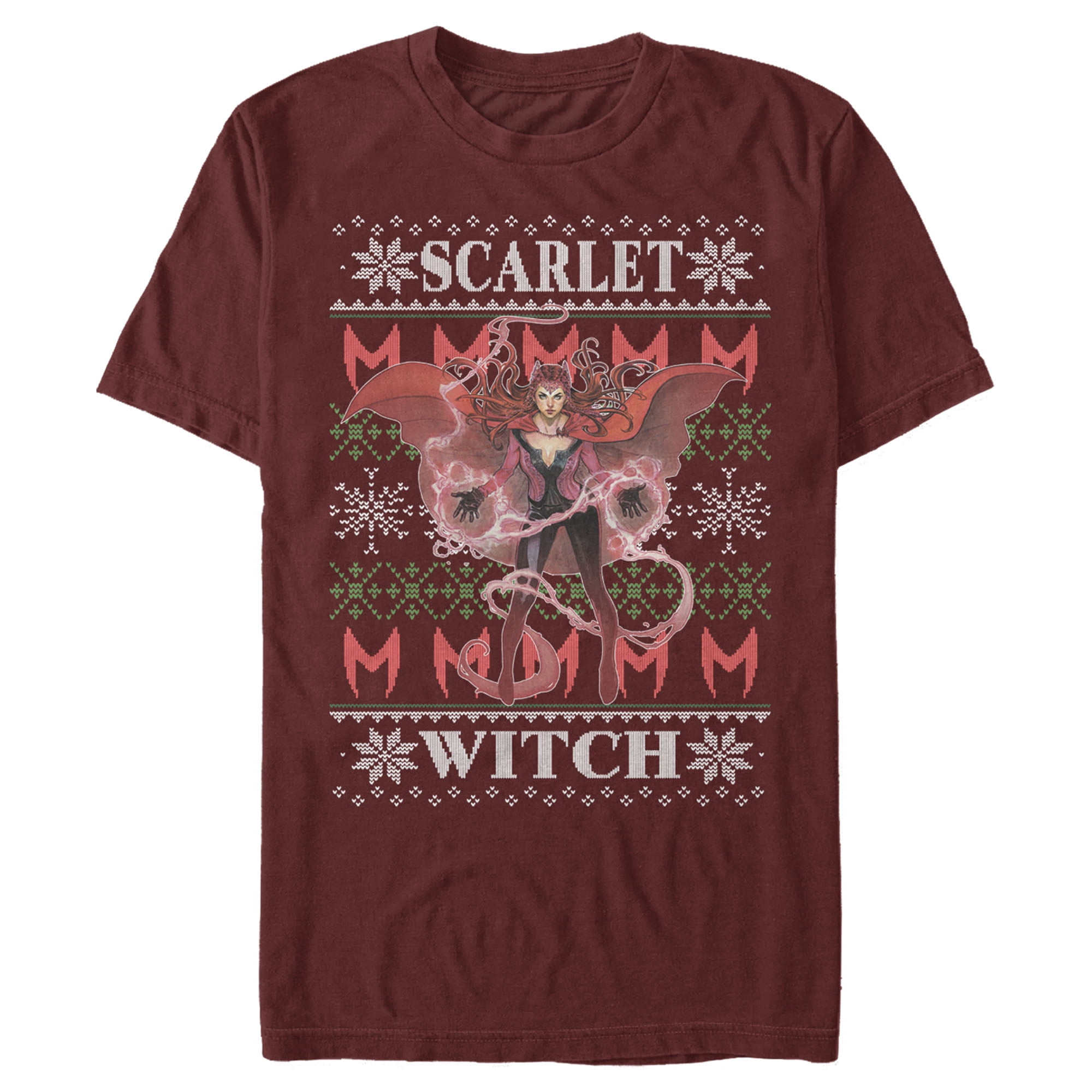 Marvel - Men's Marvel Ugly Christmas Scarlet Witch T-Shirt - Walmart.com - Walmart.com