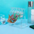 thumbnail image 4 of Clear Coat-Hanger Shape Earring Hanger Acrylic Hanger Rack with Mini Hangers Earring Jewelry Display Organizer, 4 of 5