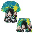 thumbnail image 3 of My Hero Academia Summer Home Suit For Womens Short-Sleeved Pajama Set 2pcs Loungewear Soft Sleepwear T-Shirts Tee Shirt Top And Short Sleeping Pants, 3 of 7
