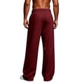 thumbnail image 6 of Baggy Sweatpants Men Fleece Straight Leg Sweat Pants Drawstring Waist Jogging Athletic Workoout Pants with Pockets Casual Wear, 6 of 7