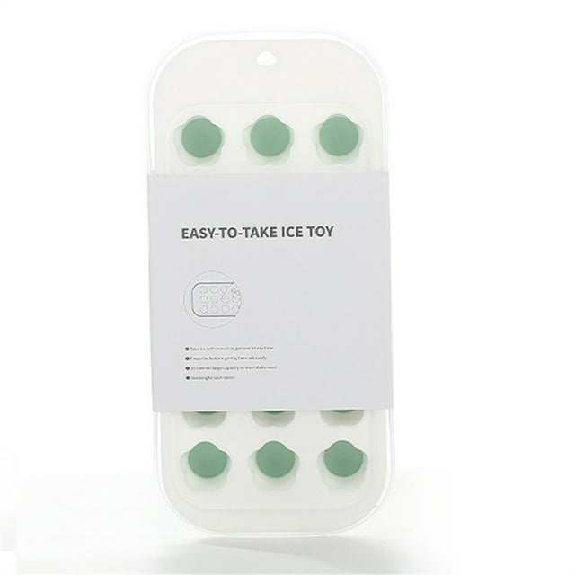 Kearding Molde de cubitos de hielo reutilizables, bandeja de molde para bloques de glaseado, fabricante de bebidas frías para fiestas de verano, Organizadores de utensilios de cocina Verde