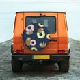 thumbnail image 6 of Naloa Sloth with Donuts PVC Leather Spare Tire Wheel Cover for Car Truck SUV Camper Trailer Universal Fit many size17 inch, 6 of 6