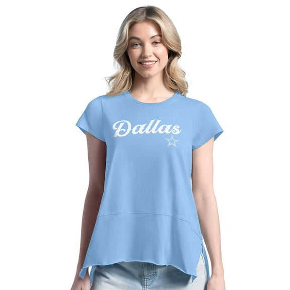 Women's Margaritaville  Light Blue Dallas Cowboys Gametime Is Paradise T-Shirt