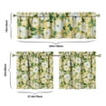 thumbnail image 6 of Country Bohemian Curtains 24 Inch Short - 3 Panel Rustic Floral Set with Vintage Botanical Print, Rod Pocket Kitchen, 6 of 6