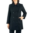 thumbnail image 2 of Alpine Swiss Norah Womens Wool Blend Peacoat Runs Large Classic Double Breasted Winter Coat Long Pea Coat Jacket BLK M, 2 of 7