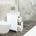 thumbnail image 6 of Narrow Slim Rolling Storage Cart and Organizer Kitchen Storage Cabinet Beside Fridge Small Plastic Rolling Shelf with 2 Drawers for Bathroom, 6 of 10