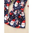 thumbnail image 6 of Seyurigaoka Toddler Baby Girls Autumn Outfit Sets Long Sleeve O Neck Pullover + Santa Claus/Cartoon Print Flared Pants for 6M-4Y Infant Kids, 6 of 7