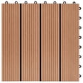 thumbnail image 5 of vidaXL 22 pcs Decking Tiles 11.8"x11.8" 2 sqm WPC Teak Color, 5 of 6
