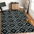 thumbnail image 5 of Aoile 4x6 Area Rug, Moroccan Vintage Washable Rug, Non-Slip & Non-Shedding Print Floor Carpet for Room, Black, 5 of 10