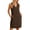 Brown, variant on Efsteb Formal Dresses For Women V-Neck Button-Front Sleeveless Tank Dress Solid Color Casual Loose Dress with Side Pockets (Purple,XXL)