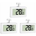 thumbnail image 1 of Termómetro digital para frigorífico, 3 unidades, para dormitorio, resistente al agua, con pantalla LCD y gancho para lectura de temperatura, 1 of 5