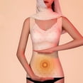 thumbnail image 4 of Women Bottoming Vest with Chest Pads Seamless Sleeveless Thick German Velvet Thermal Base Layer Keep Warm Stretchy V Neck Lace Camisole Winter Basic Top, 4 of 8