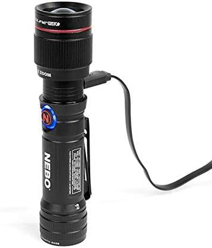 NEBO Redline Flashlight, Rechargeable LED Water & Impact Resistant Handheld Flashlights, Available in 450, 1000, 1400, & 2000 Lumens, Redline Flex 450 Lumens