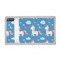 thumbnail image 2 of JIALIOU Nylon Trifold Card Wallet with ID Window Zipper Pocket for Men Women Teen Unicorn Moon Cloud, 2 of 7