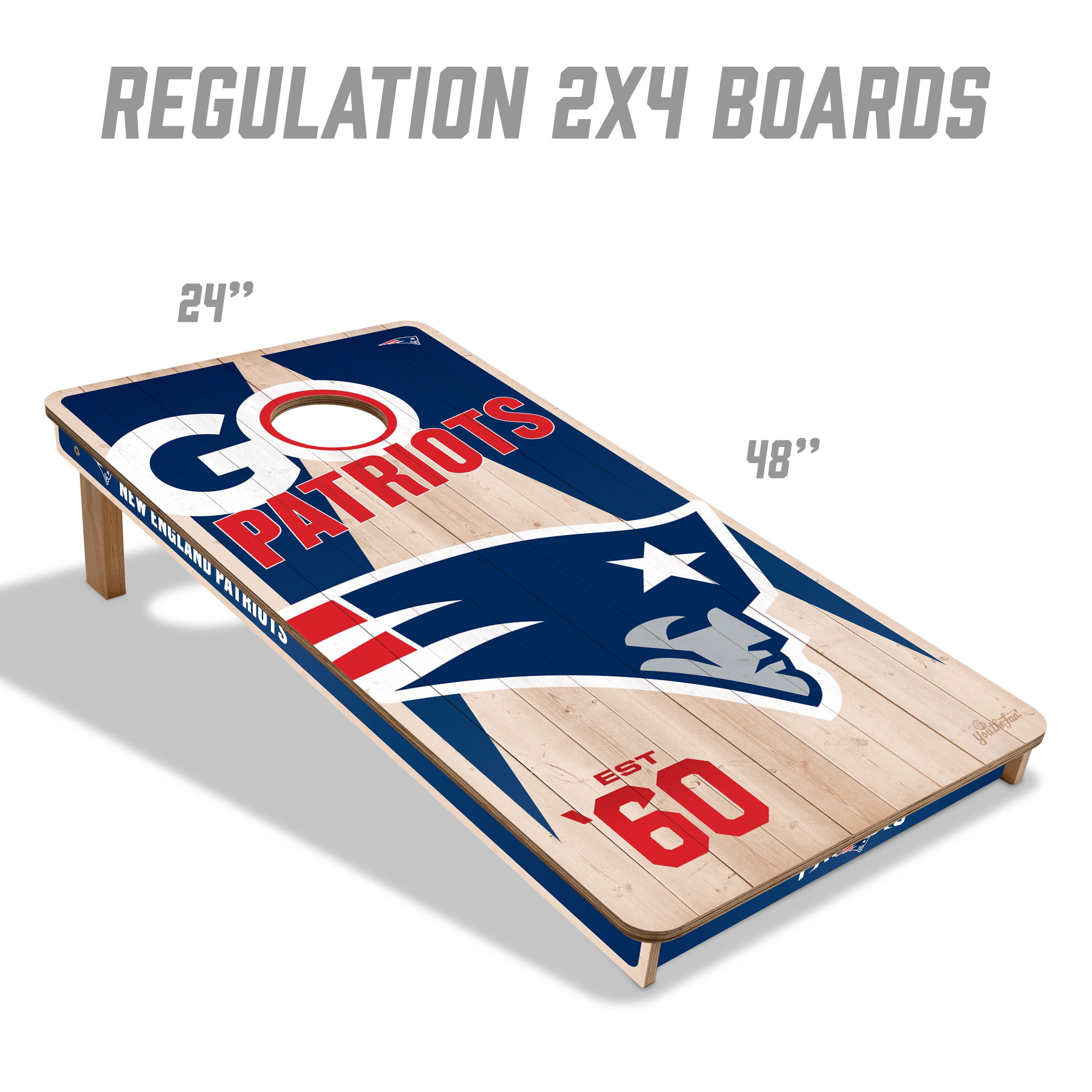 YouTheFan NFL New England Patriots 2' x 4' Cornhole Game