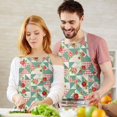 thumbnail image 3 of Pioneer Flower Floral Print Pattern Apron for Women and Men, Cotton Linen Waterproof with Pockets, Adjustable, 33x27 Inch for Kitchen, Gardening, BBQ, Salon, 3 of 6