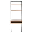 thumbnail image 4 of SAFAVIEH Kamy Rustic Retro 2 Shelf Leaning Desk, Honey/Charcoal, 4 of 10