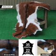 thumbnail image 2 of Brown and White Goat Hide Rug | Luxurious Hair-On Leather for Unique Rustic Interiors, 2 of 5